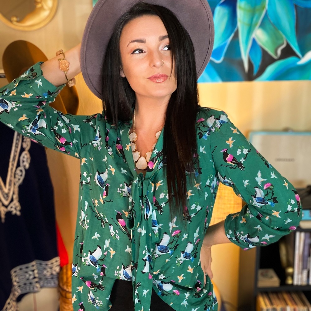 Green Conversations by ANTHROPOLOGIE Tie Top 20 of 53